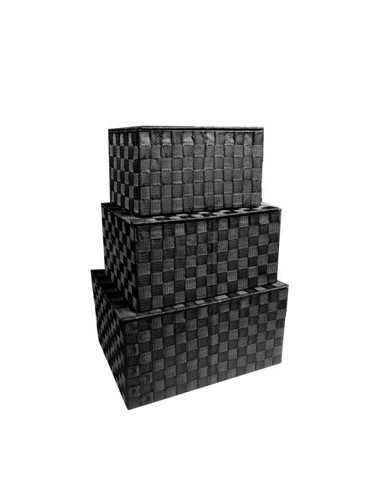 Caja Trenzada Tapa Rebat 30x20x17 Negra/blanca/gris/marron/beige 23500120 23500077 23500050 23500047 23500139 Tal01