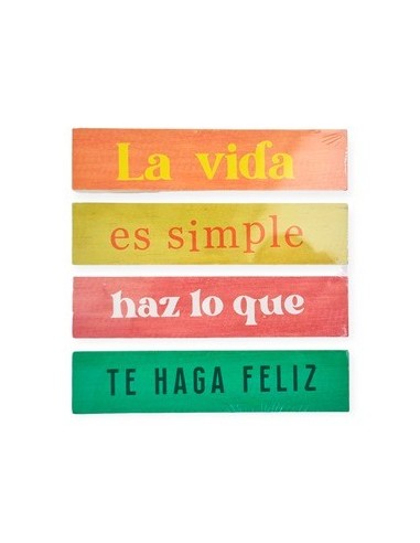 Cuadro 20x20 Art Pallet C/frases 3020 Decozu (m)