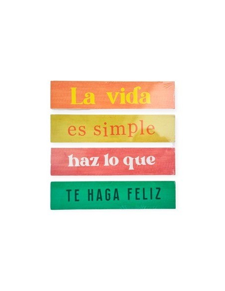 Cuadro 20x20 Art Pallet C/frases 3020 Decozu (m)