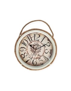 Reloj Pared 30cm Metal Vintage C/soga 6189r Rod02