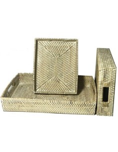 Bandeja Rect.rattan 44x32 Cm Ali2 Rey03