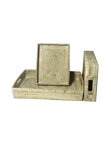 Bandeja Rect.rattan 44x32 Cm Ali2 Rey03
