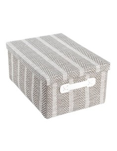 Caja Plegable 25x15x9 5cm Forrada En Tela C/tapa Rennes Top Woo01