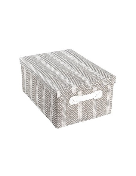 Caja Plegable 25x15x9 5cm Forrada En Tela C/tapa Rennes Top Woo01