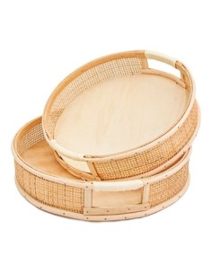 Bandeja 26cm Redonda Ratan Francesca 20338 Woo01