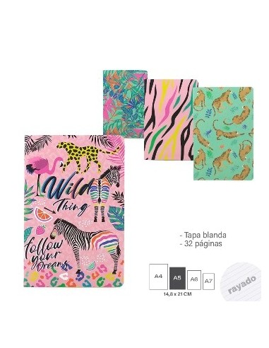 Cuaderno Fantasia Trendy 14x21cm 15043 15042-15040-15044 15442 15441 15132 Tar02 (b24)
