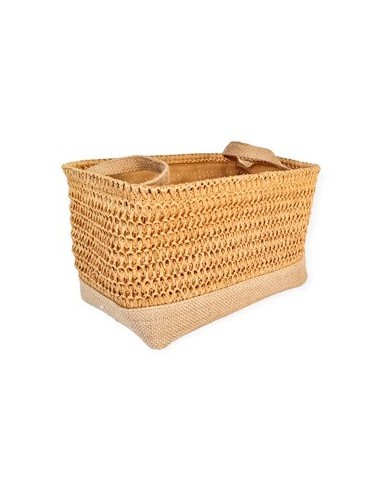 Canasto 37x21 Mimbre Base Rafia Rect.c/manija Ca5316 Pk01