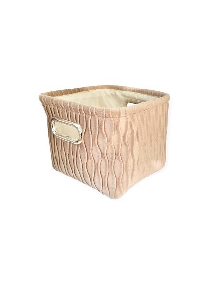 Canasto 29x20 Tela Plush Cuadrado C/manija Ca5314 Pk01