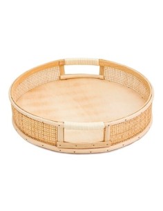 Bandeja 32cm Redonda Ratan Francesca 20338 Woo01