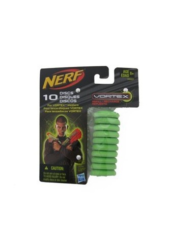 Discos X 10 Unid. Bolsa Nerf 33687 Vortex Fibro (b6)