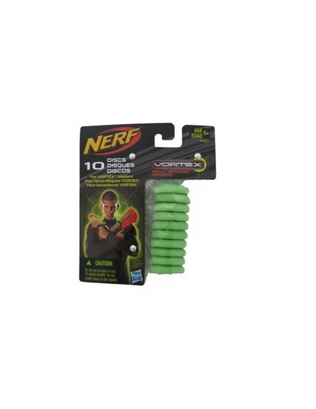 Discos X 10 Unid. Bolsa Nerf 33687 Vortex Fibro (b6)