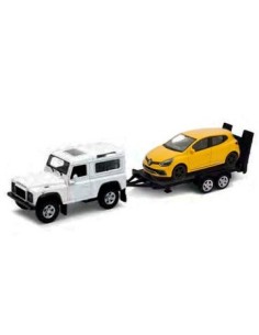 Camioneta Off-road+trailer C/auto Welly 42392f-2tb(a1) Lio01 (b24)