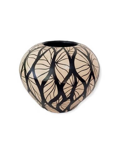 Vasija 23cm Redonda C/boca Media Estampada Surt. Uni01