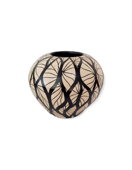 Vasija 23cm Redonda C/boca Media Estampada Surt. Uni01