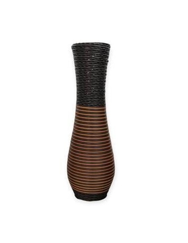 Florero 50cm Rustico Simil Rattan Jm1750 Mta01