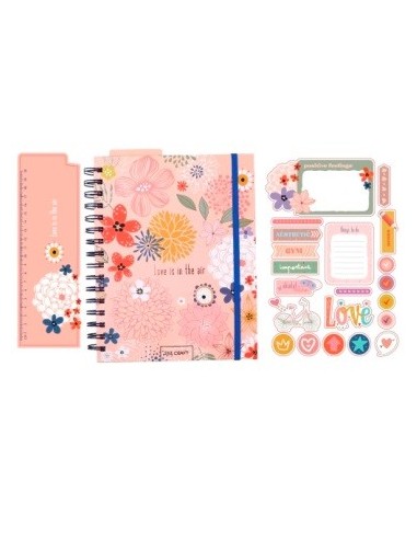 Cuaderno 17x22 T/dura C/esp. Raya 150 Hojas Stickers+regla Fantasia 115100-115110 Ibi01