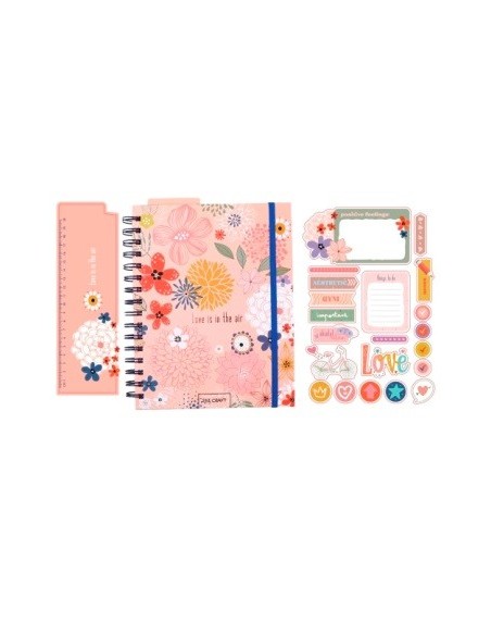 Cuaderno 17x22 T/dura C/esp. Raya 150 Hojas Stickers+regla Fantasia 115100-115110 Ibi01