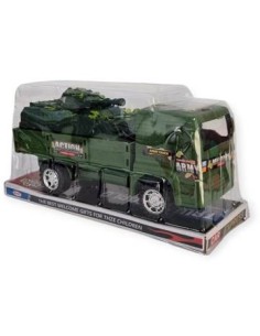 Camion Militar C/ Acces. Friccion Burbuja 23x12x9cm 62963 52091 52092 Seb01