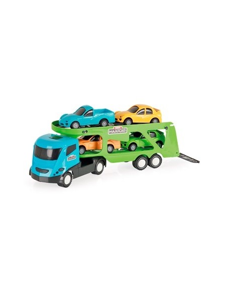 Camion C/acoplado C/4 Autos C/rampa Hero En Caja Homeplay 2103 Lio01 (b12)