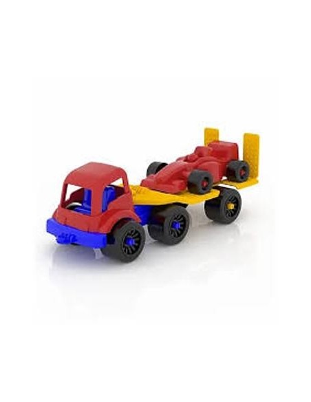 Camion C/trailer Y Auto Carrera 61 Jug03 (b36)