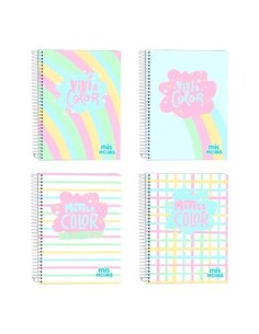 Cuaderno A5 100hj T/dura C/esp. Rayado Vivi Colores Pasteles 976421 Tec02