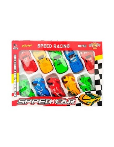 Set Auto Y Moto X10 Pzas En Caja C/visor 50131 Seb01