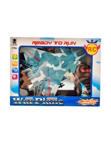 Avion Militar C/luz Radio Control 32x28x8cm En Caja 61665 52323 52055 Seb01