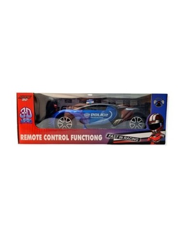 Auto Policia C/luz 3d R/c 1:18 En Caja 61477 53417/53418 Seb01