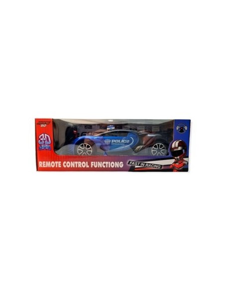 Auto Policia C/luz 3d R/c 1:18 En Caja 61477 53417/53418 Seb01