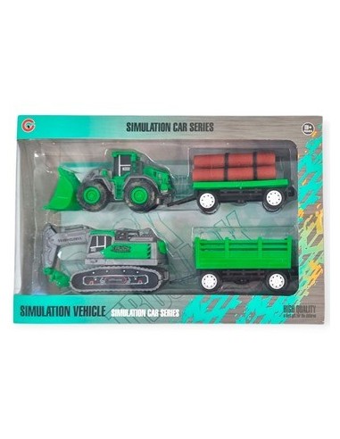 Vehiculos X2 Tractores En Caja Sd19388zx Pk01