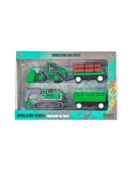 Vehiculos X2 Tractores En Caja Sd19388zx Pk01