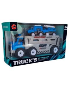 Camion Mosquito + 3 Vehiculos Policia Friccion En Caja Ju0031 99832-13 Pri02