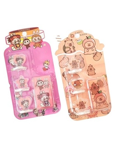 Sello X 3 C/almohadilla Capybara-labubu Blister Fd40408 Sf01