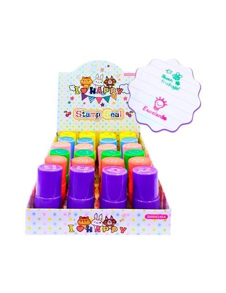 Sello Cuad/red. P/maestra Pastel C/frases 22740/25495 Col01