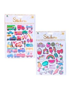 Stickers 3d 23x15 Blister Surtidos 25627/25609 Col01