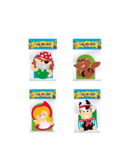 Titeres Goma Eva Pirata-lobo-caperucita-vaquero 4903-00-01-02- Magic