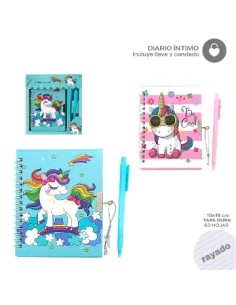 Diario Intimo 19x18 Cm T/d 60hj C/boligrafo Y Candado En Caja 15467-15466 Trendy Tar02