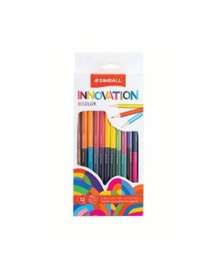 Lapices Color X 12 Largos Bicolor Simball 0214859924 Spp01 (b12)