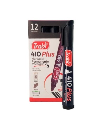 Marcador Perm. P/chanfle 410 Negro 6421 Trabi (b12)