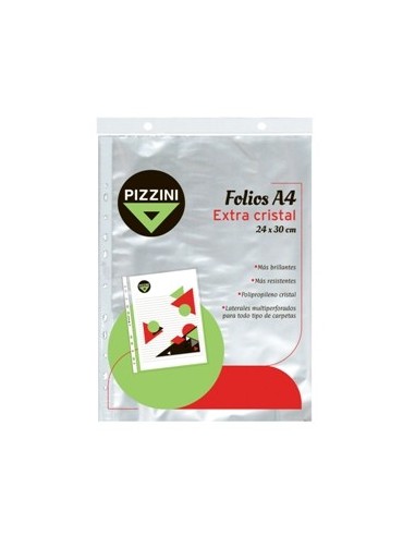 Folio A4 X12/10 Unid Cristal 50 Micrones Pizzini 50fax12/50fax10 Pz01 (b48)