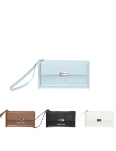 Billetera Fichero Pu C/bolsillo En El Frente. Manija De Mano Desmontable Acbi46 Ow01