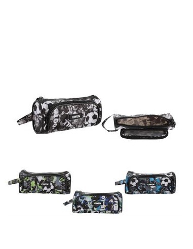 Cartuchera C/2 Divisiones. Estampado Tematico Futbol Owca60048 Ow01