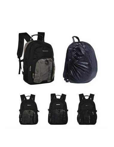 Mochila 45x30x15cm Pierre Cardin C/cierre Principal Secundario Y Dos Bolsillos.cable Usb.cobertor De Lluvia. Espalda Reforzad