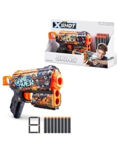 Pistola X-shot Skins-flux  C/8 Dardos 7298-36516 Gtm Ims02