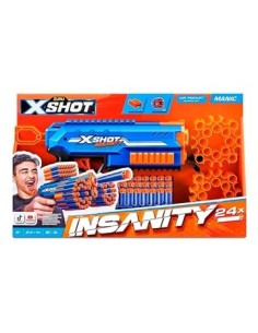 Pistola X-shot Insanity Manic 24 Dardos 7474-36603 Gtm Ims02