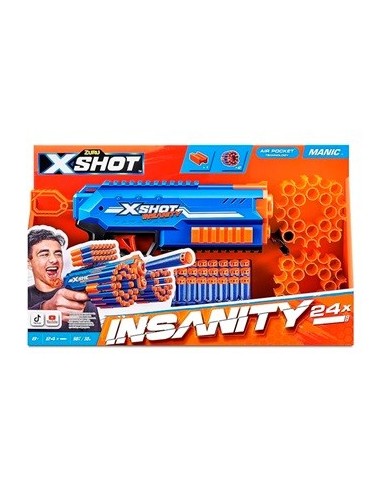 Pistola X-shot Insanity Manic 24 Dardos 7474-36603 Gtm Ims02