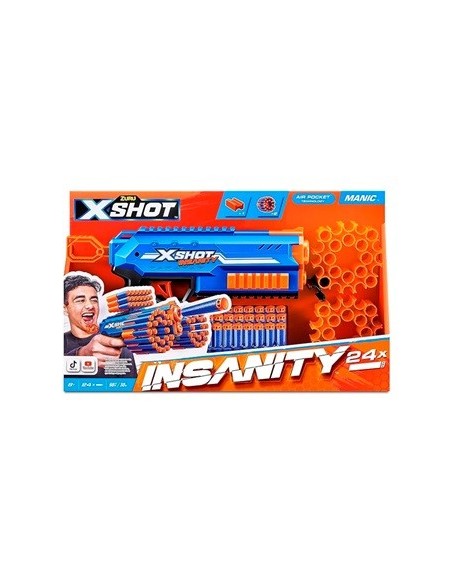 Pistola X-shot Insanity Manic 24 Dardos 7474-36603 Gtm Ims02