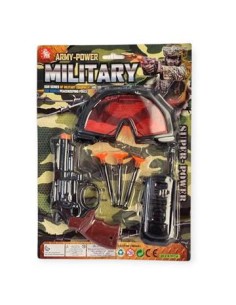 Set Militar 1 Revolver + Accesorios 31x22x3cm 50768 74462 52587 Seb01