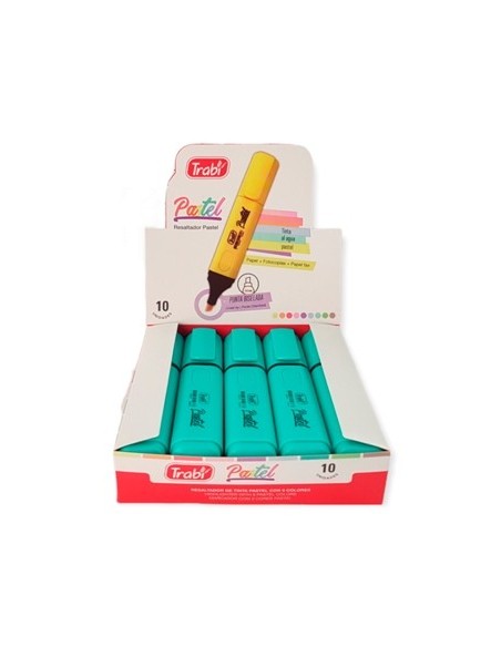 Resaltador Chato Pastel Turquesa-celeste 5982  Tr35981 Trabi (100/1)