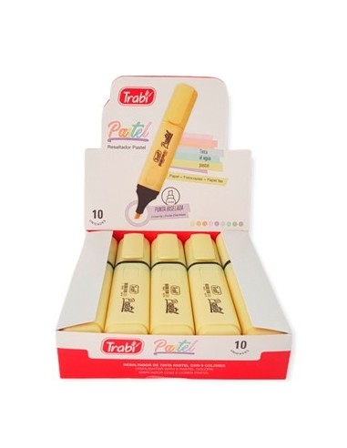 Resaltador Chato Pastel Amarillo 15977 Trabi (100/1)